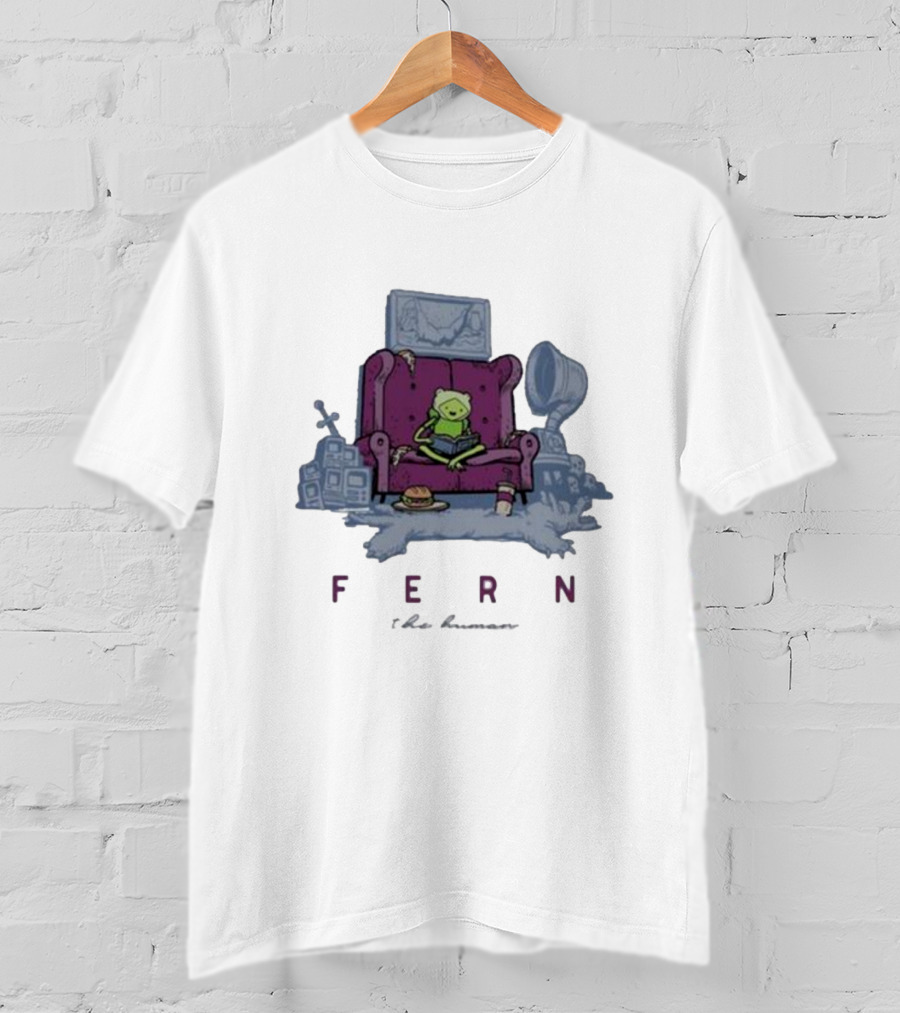 Fern The Human Adventure Time Sitting On Couch T-Shirt