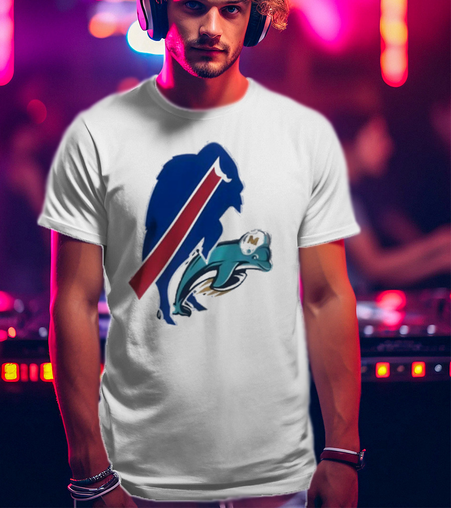 Buffalo Bills Doggy Miami Dolphins T-Shirt