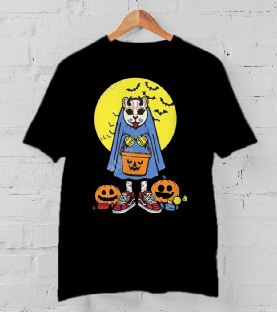 Home Team Trick Or Treat Halloween Costume With Pumpkins And Bats T-Shirt