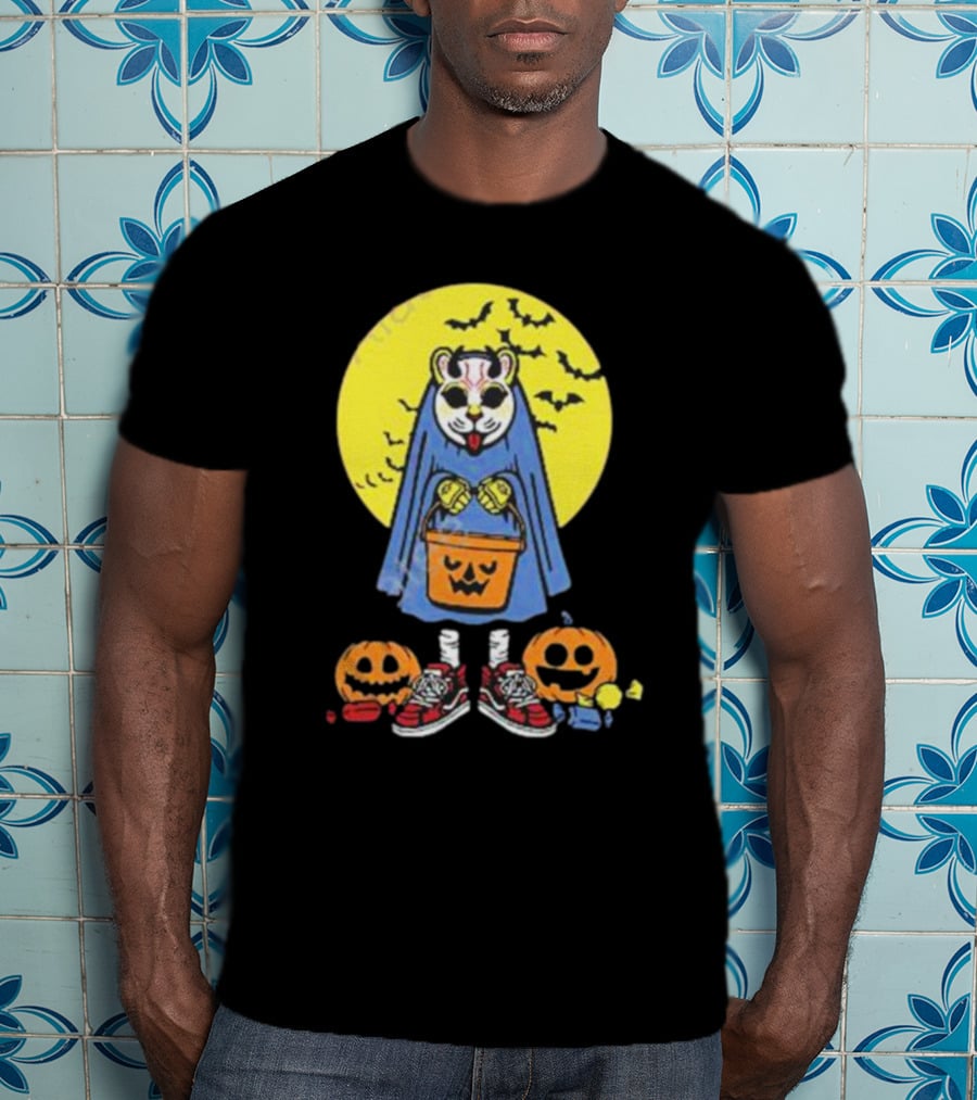 Home Team Trick Or Treat Halloween Costume With Pumpkins And Bats T-Shirt