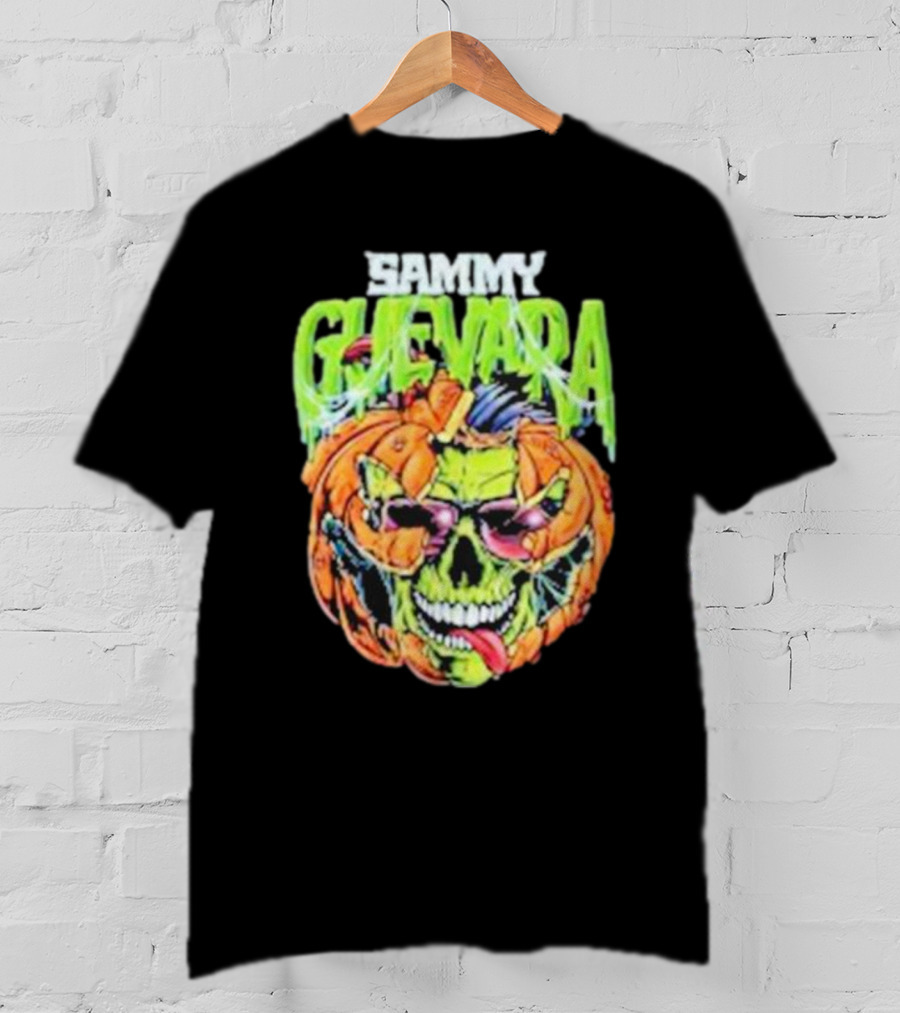 Sammy Guevara Goosebumps Halloween Pumpkin Skull T-Shirt