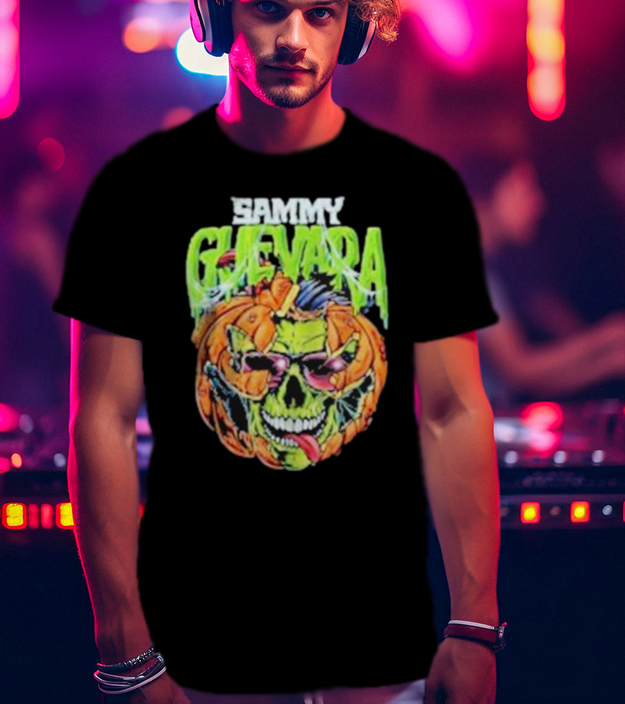 Sammy Guevara Goosebumps Halloween Pumpkin Skull T-Shirt