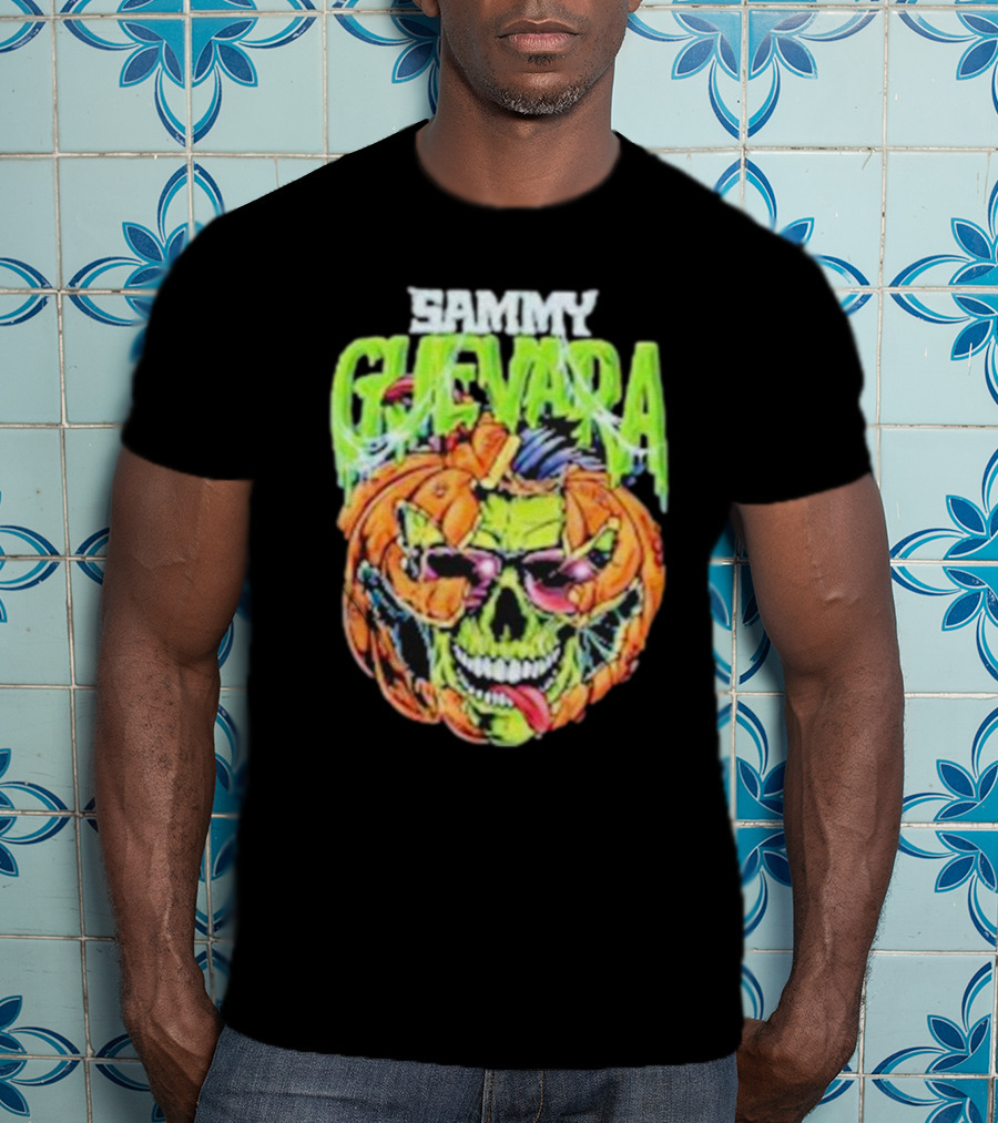 Sammy Guevara Goosebumps Halloween Pumpkin Skull T-Shirt