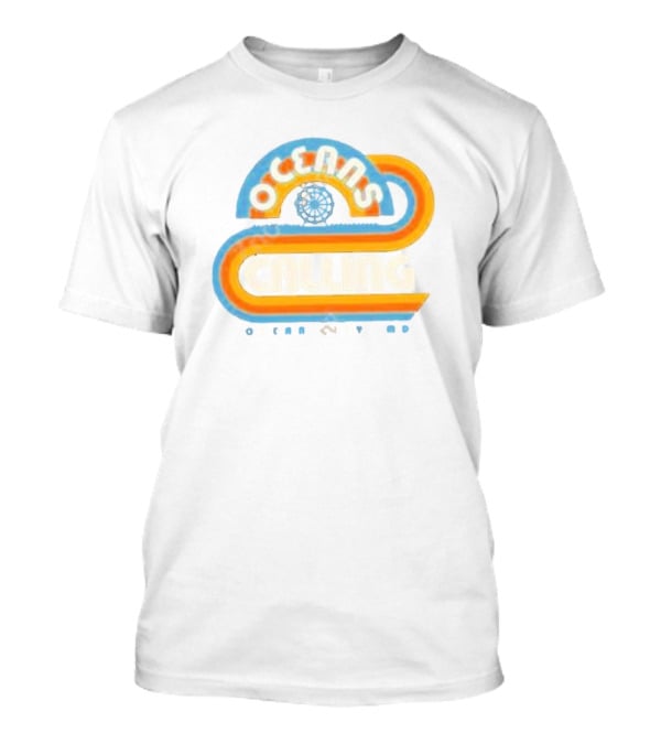 Oceans Calling Ocean City MD Festival Rainbow Lineup T-Shirt