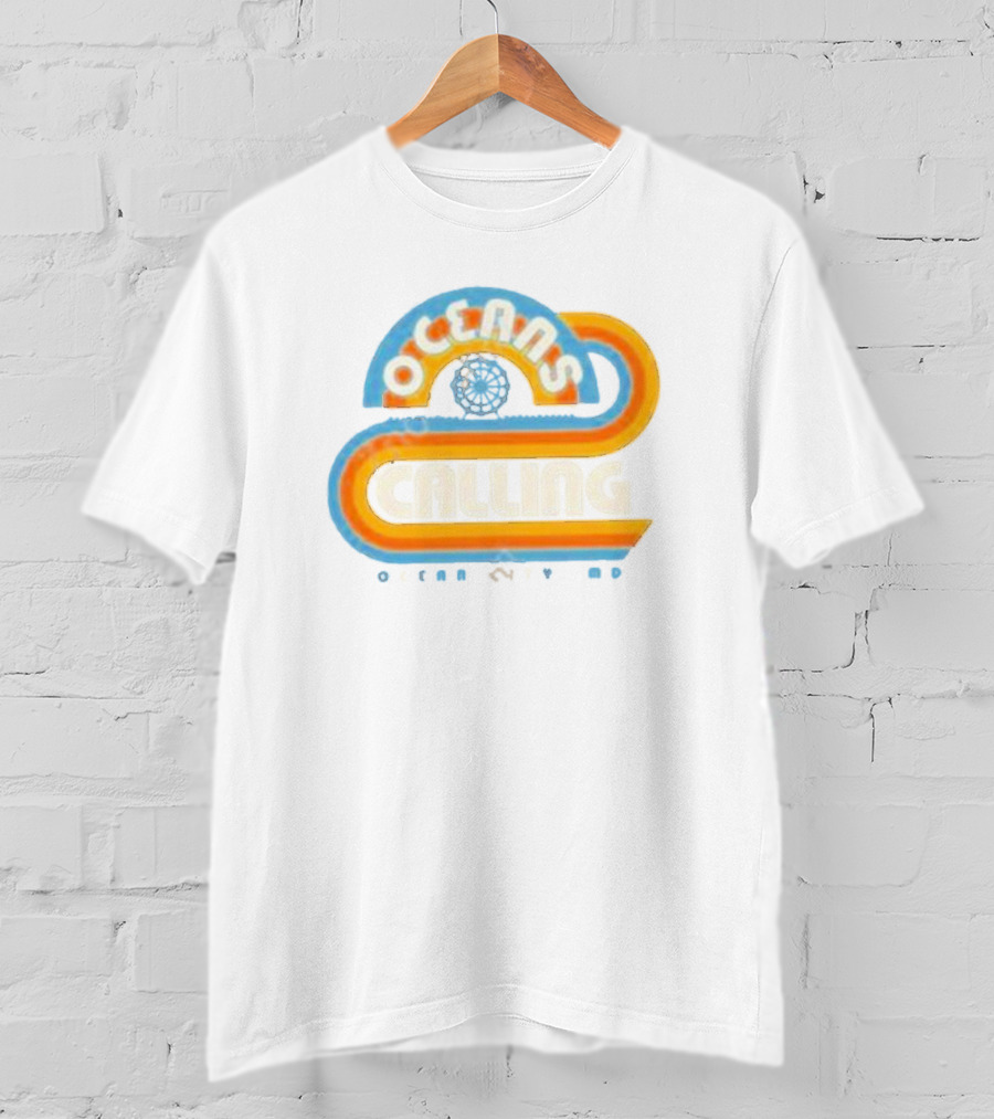 Oceans Calling Ocean City MD Festival Rainbow Lineup T-Shirt