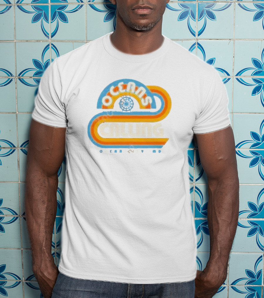 Oceans Calling Ocean City MD Festival Rainbow Lineup T-Shirt