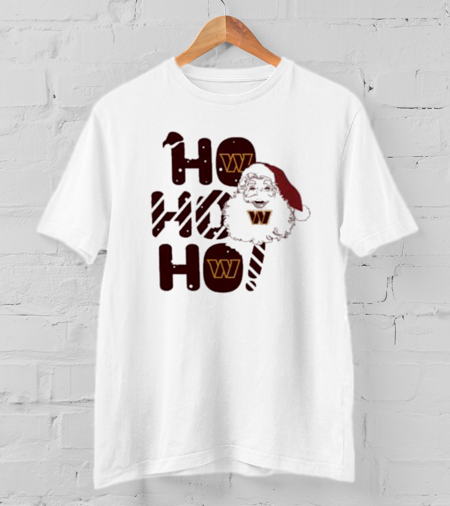Washington Commanders Christmas Santa Ho Ho Ho T-Shirt