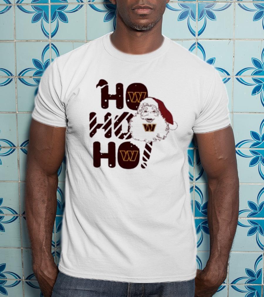 Washington Commanders Christmas Santa Ho Ho Ho T-Shirt