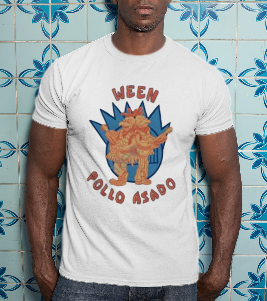 Ween Pollo Asado Blue Starburst Chicken Rock Duo T-Shirt