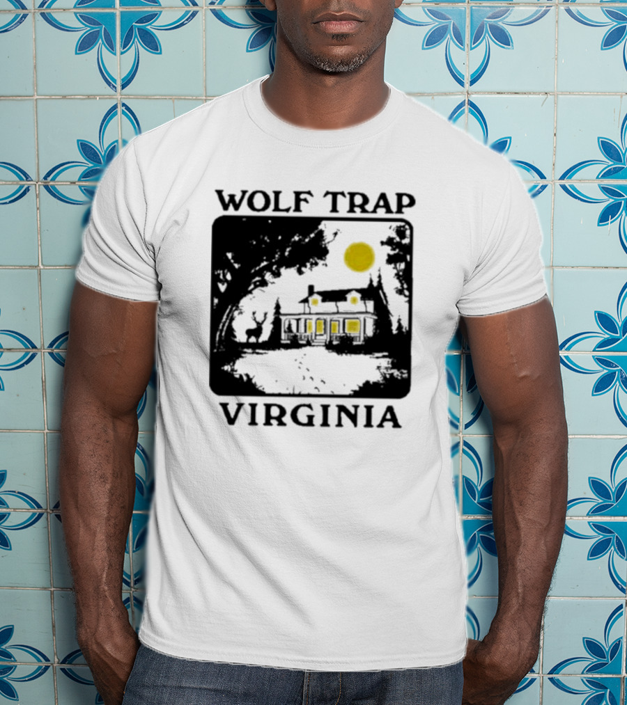 Wolf Trap Virginia Moonlit House Scene T-Shirt