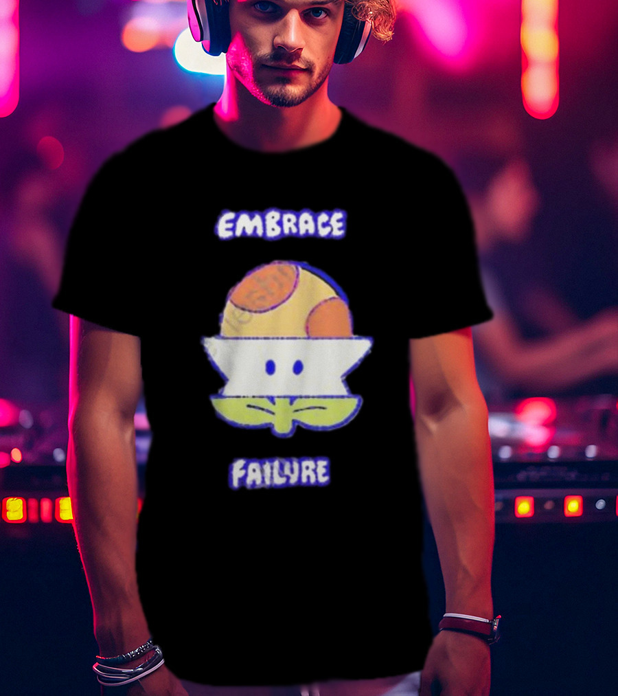 Embrace Failure Evantickles Pixel Mushroom T-Shirt