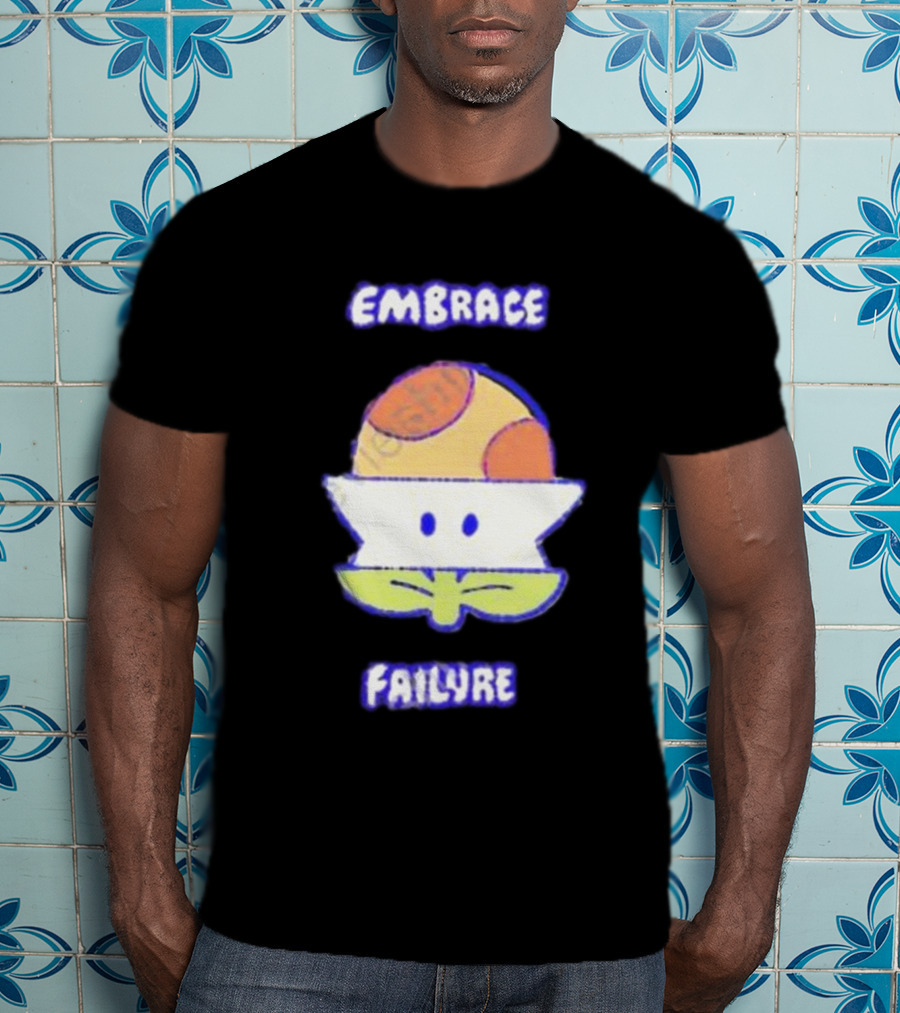 Embrace Failure Evantickles Pixel Mushroom T-Shirt