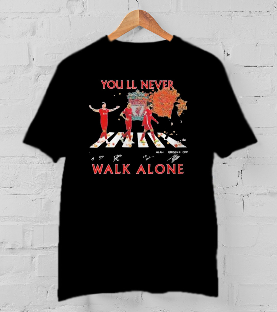 Liverpool FC You'll Never Walk Alone Abbey Road Jurgen Klopp T-Shirt