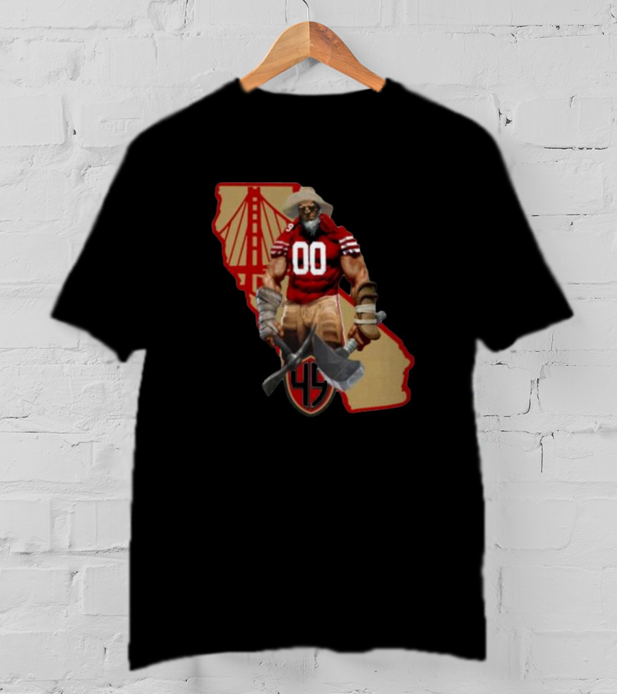 San Francisco Miner California Bridge 49er 00 Jersey T-Shirt
