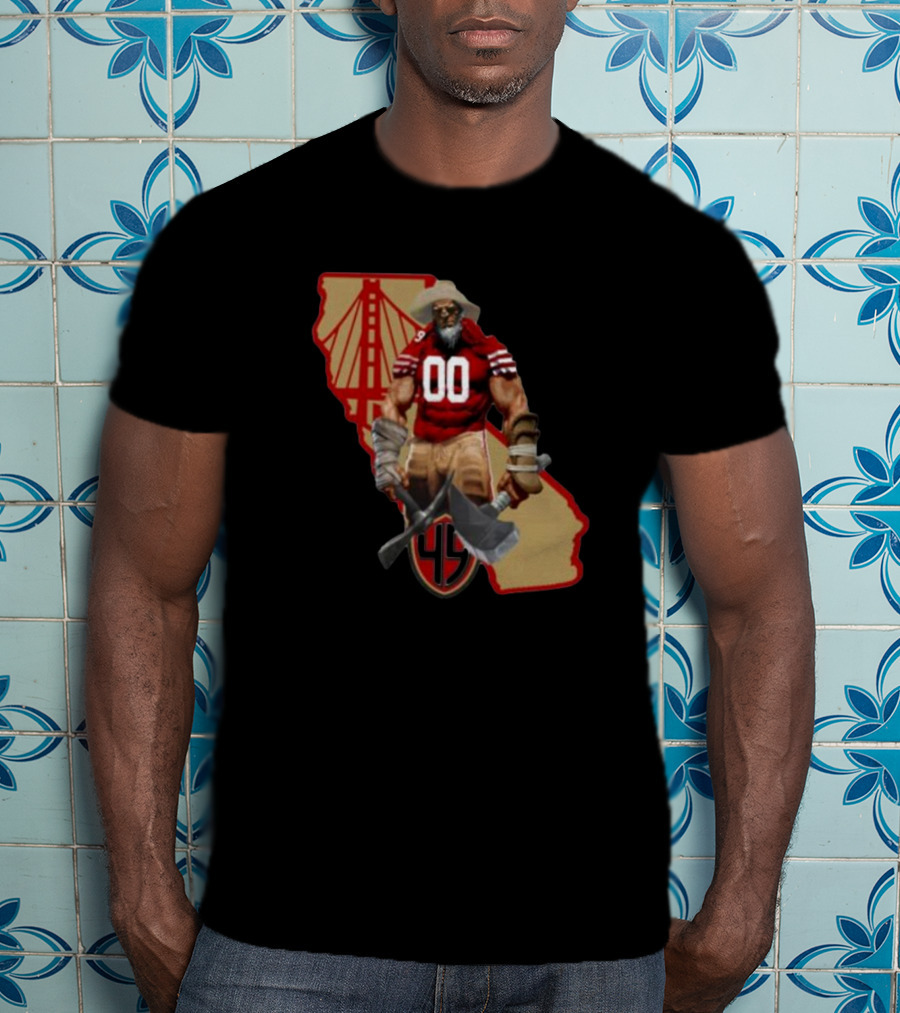 San Francisco Miner California Bridge 49er 00 Jersey T-Shirt
