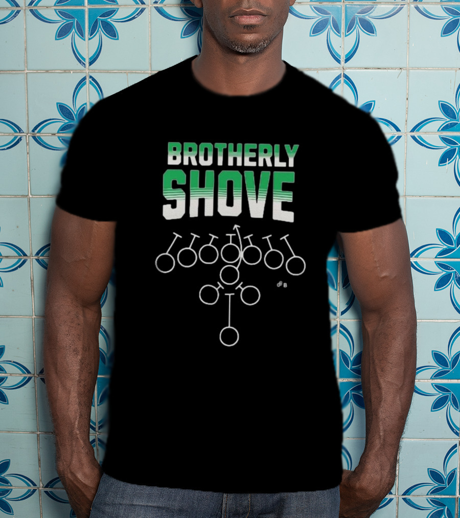 Philadelphia Eagles Brotherly Shove Football Play Diagram T-Shirt
