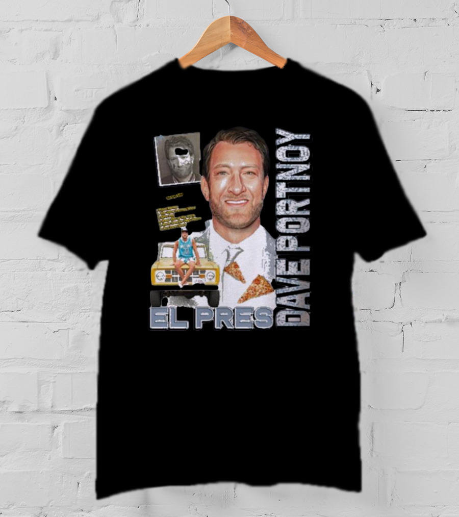 Dave Portnoy El Pres Pizza Car Collage T-Shirt