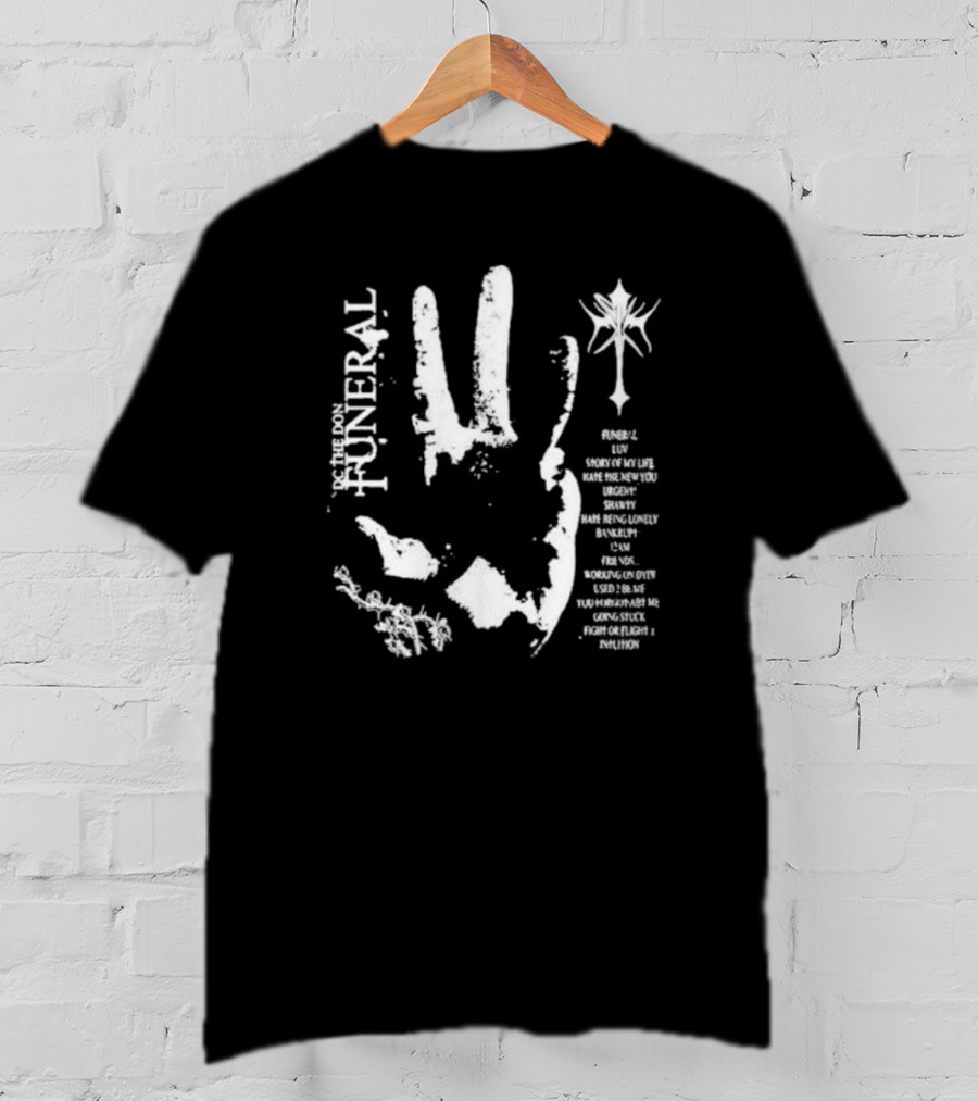 In Memory Of The Don Funeral: Handprint Cross And Words Of Reflection T-Shirt