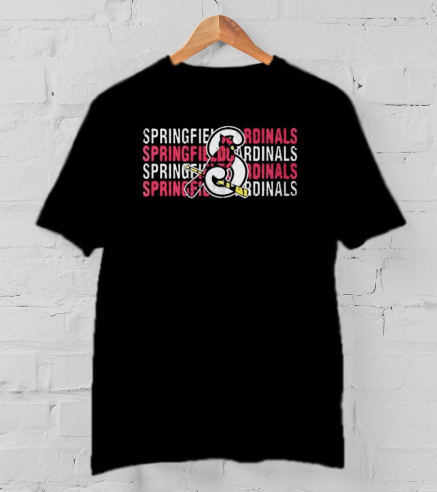 Springfield Cardinals Repeating Logo 108 Stitches T-Shirt