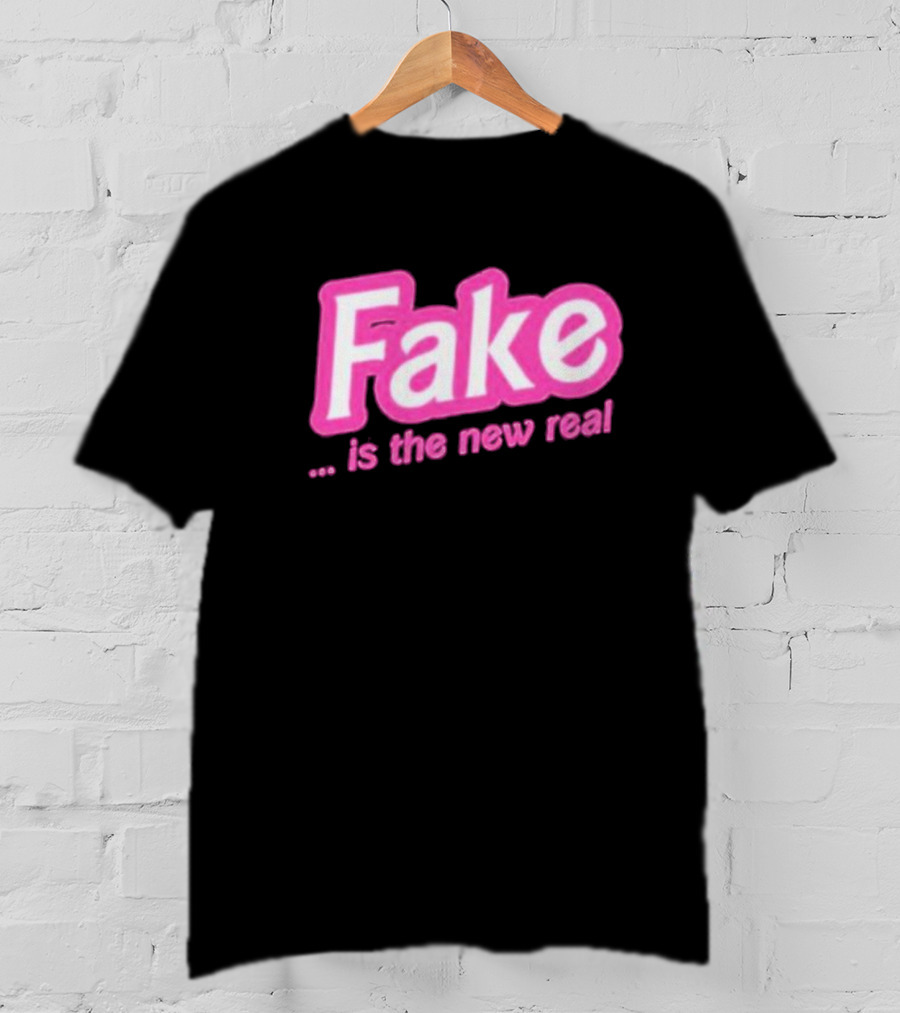 Beabimbo Fake Is The New Real Pink T-Shirt