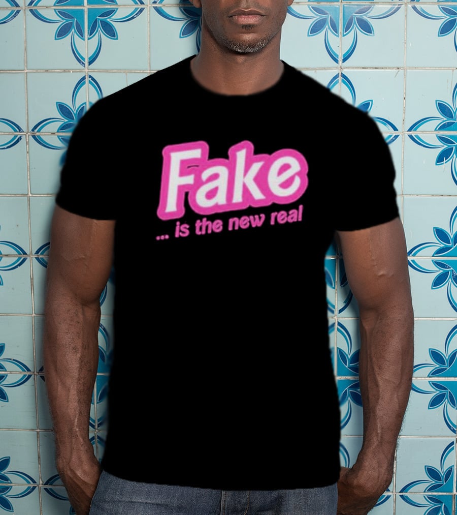 Beabimbo Fake Is The New Real Pink T-Shirt