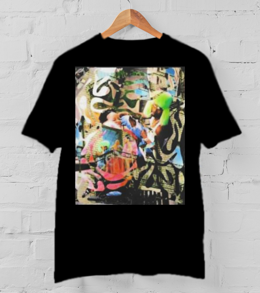 Riri And Rocky Ian Woods Merch Colorful Abstract Collage T-Shirt