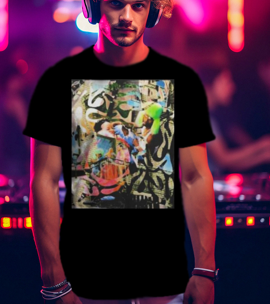 Riri And Rocky Ian Woods Merch Colorful Abstract Collage T-Shirt