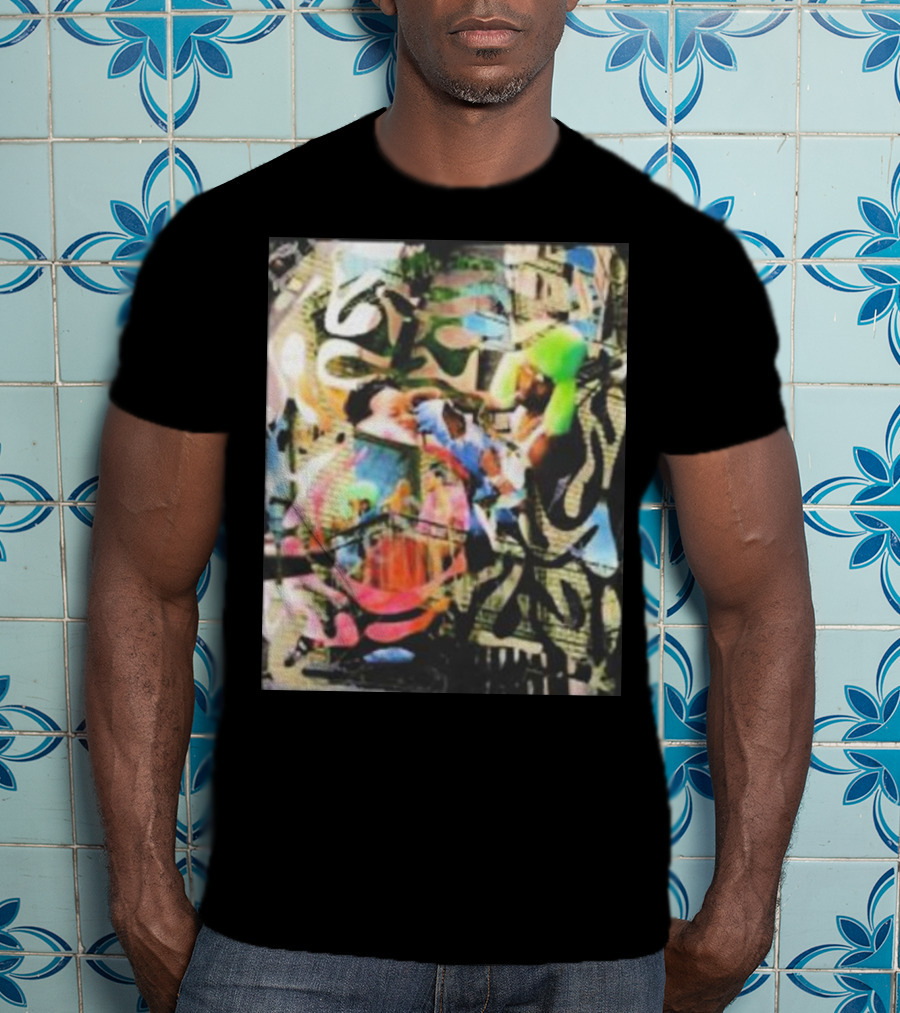 Riri And Rocky Ian Woods Merch Colorful Abstract Collage T-Shirt