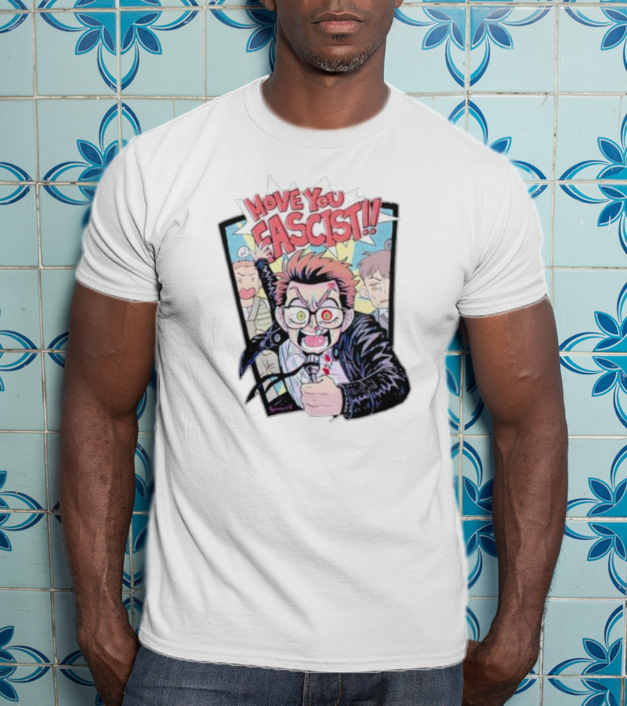 Feriowind Move You Fascist Comic Style Rage Manga Character Explosion T-Shirt