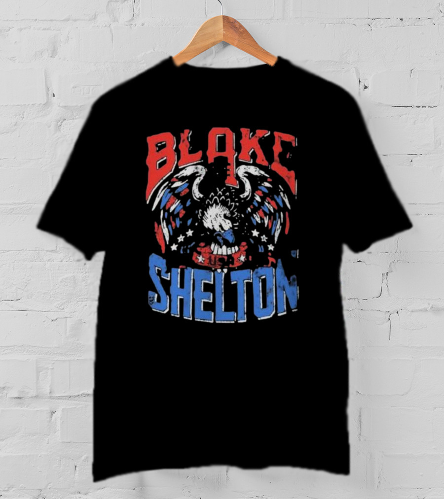 Blake Shelton USA Patriotic Black Eagle T-Shirt