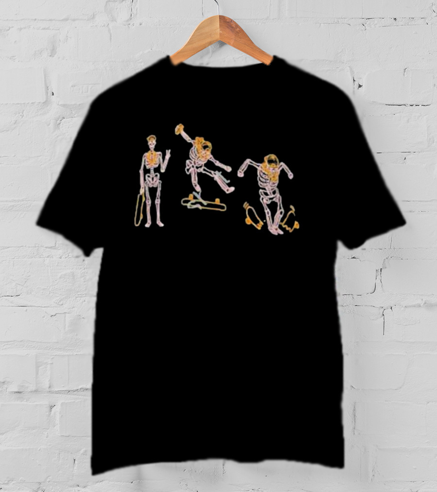 Punz Merch Skeleton Skateboard Trio T-Shirt