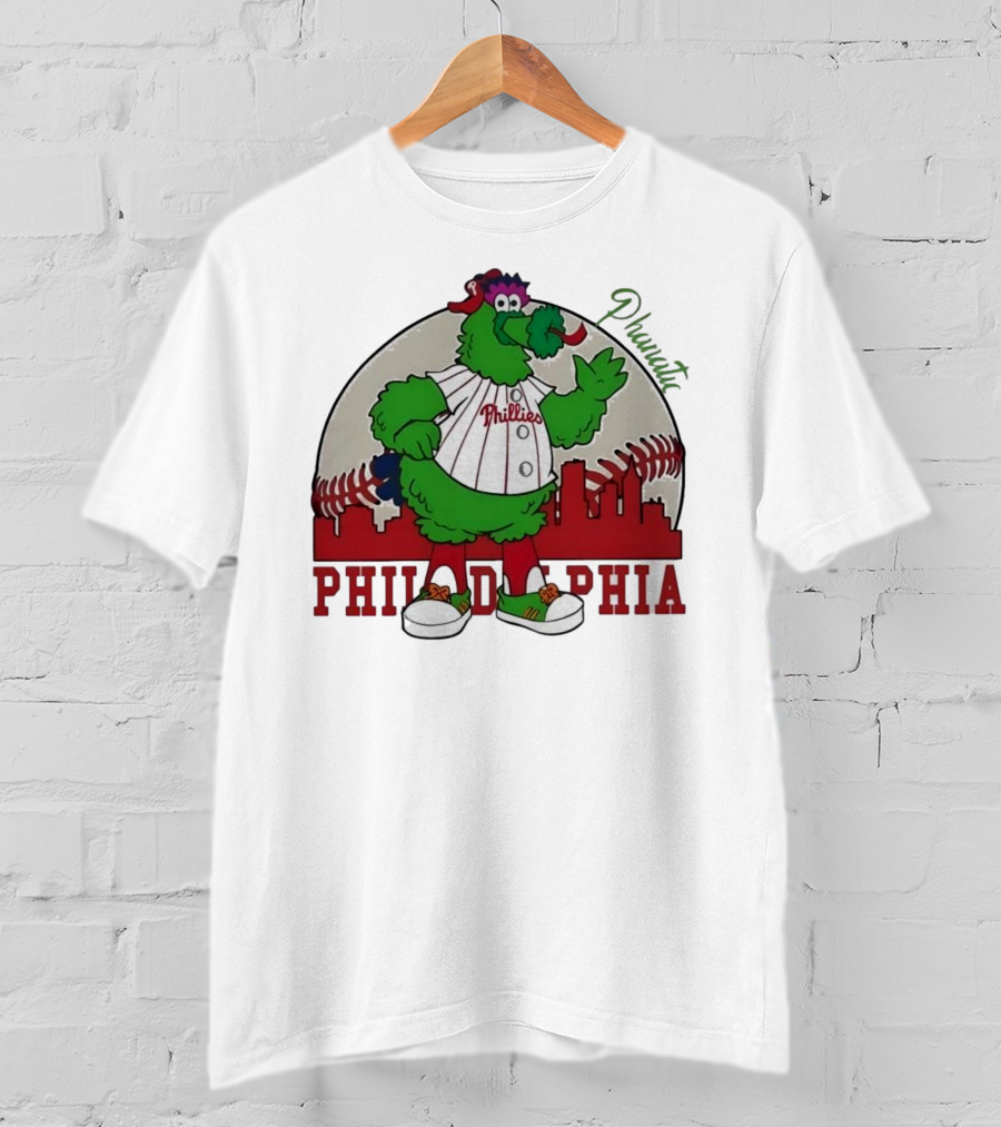 Philly Phanatic Philadelphia Skyline Baseball Phillies T-Shirt