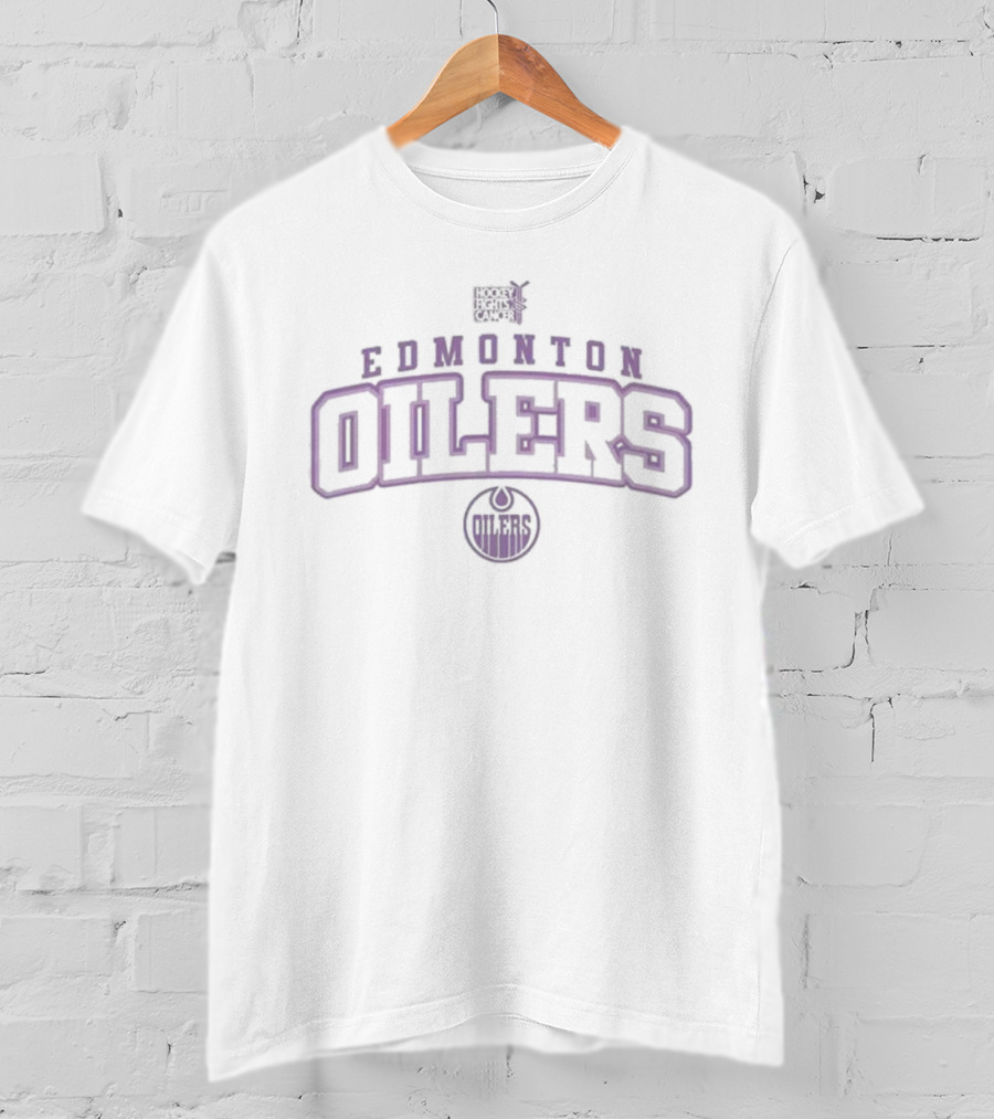 Hockey Fights Cancer Edmonton Oilers Levelwear Richmond T-Shirt
