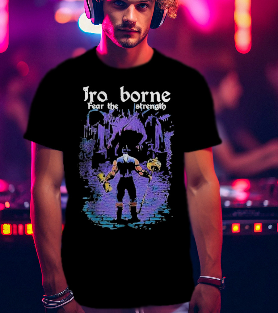 Ironborne Fear The Strength Power Viking Warrior Scene T-Shirt