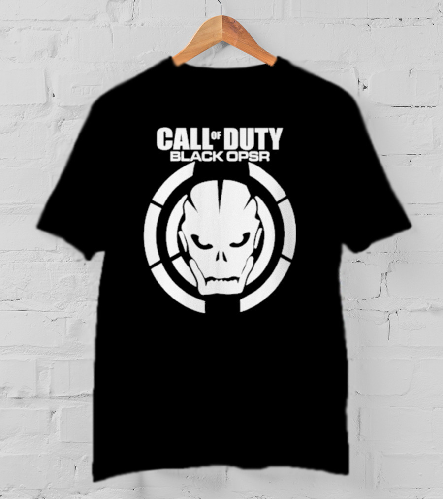 CALL OF DUTY BLACK OPSR Skull Emblem T-Shirt