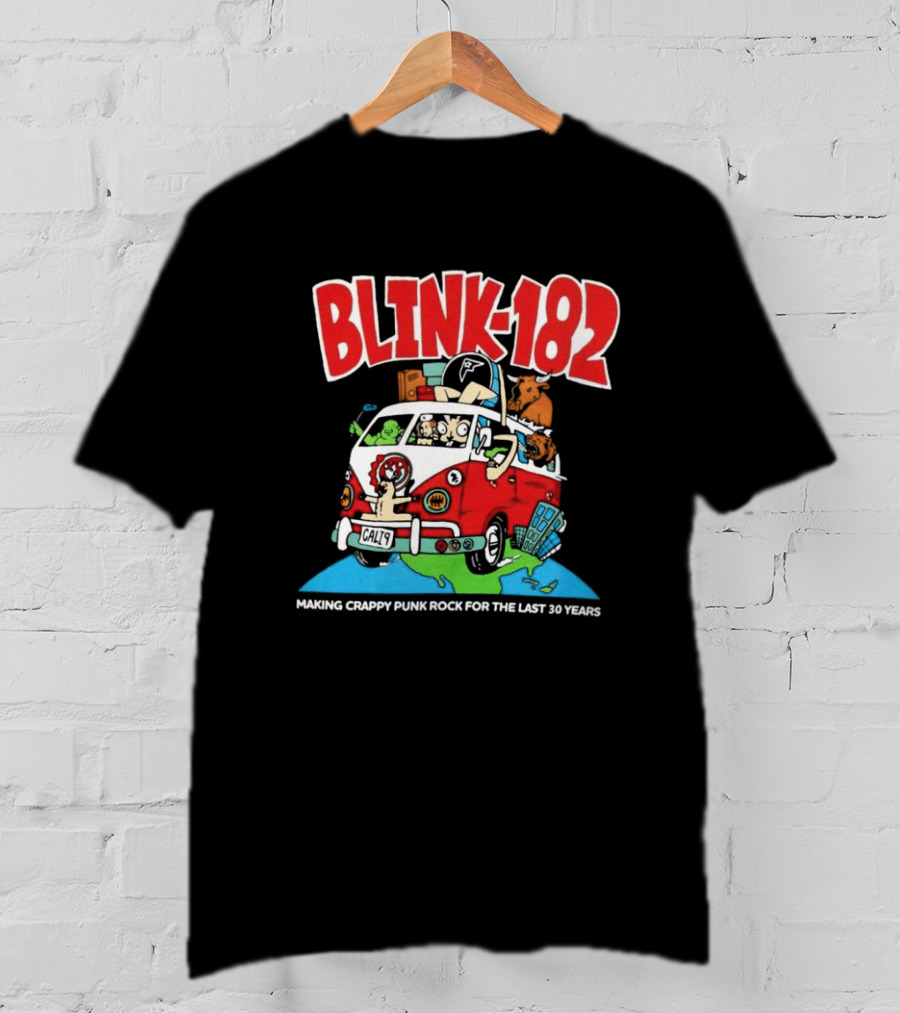 Blink-182 Making Crappy Punk Rock For The Last 30 Years Van Cartoon T-Shirt