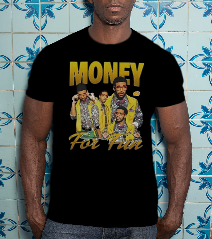 Money For Fun Drake Collage T-Shirt