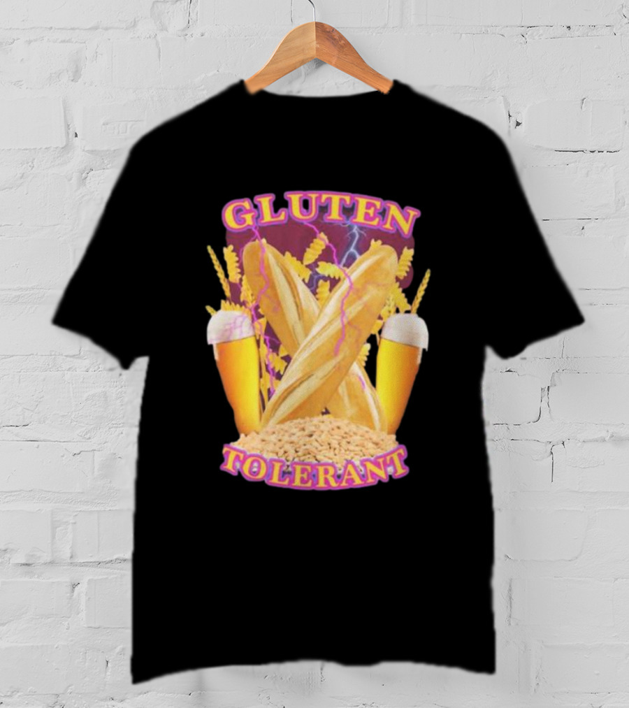 Gluten Tolerant Baguette Wheat Beer Lightning T-Shirt