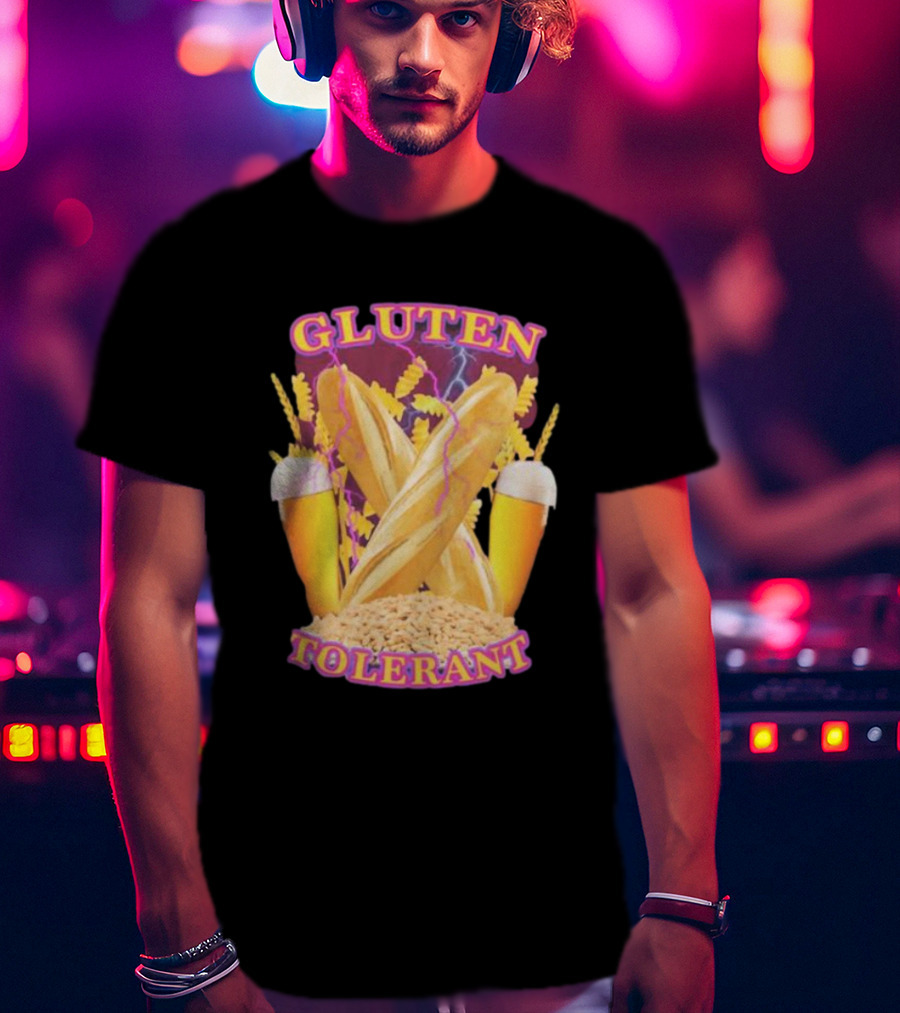 Gluten Tolerant Baguette Wheat Beer Lightning T-Shirt