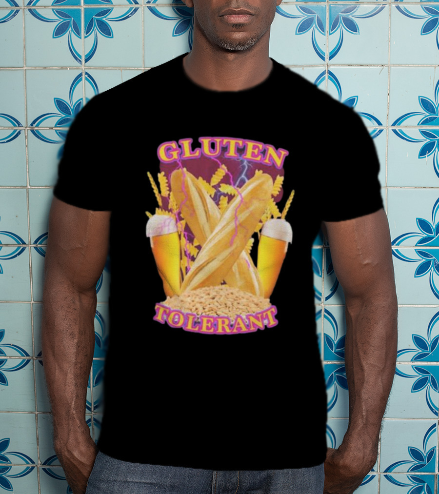 Gluten Tolerant Baguette Wheat Beer Lightning T-Shirt