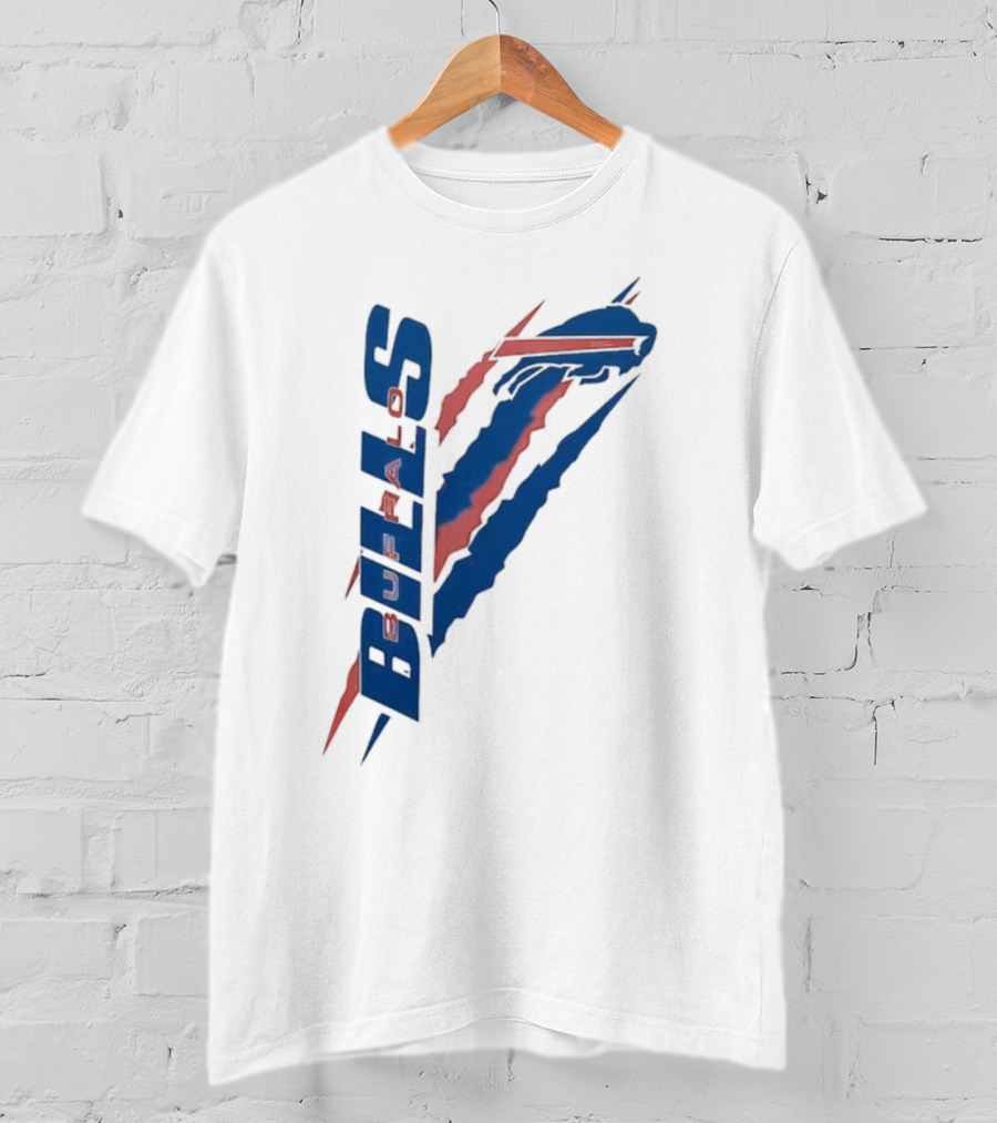Buffalo Bills Starter Scratch Logo With Red And Blue Elements T-Shirt