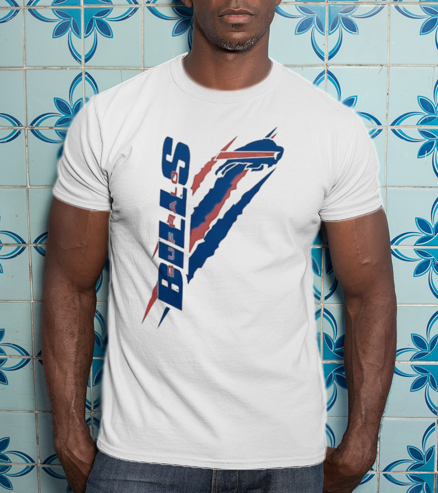 Buffalo Bills Starter Scratch Logo With Red And Blue Elements T-Shirt