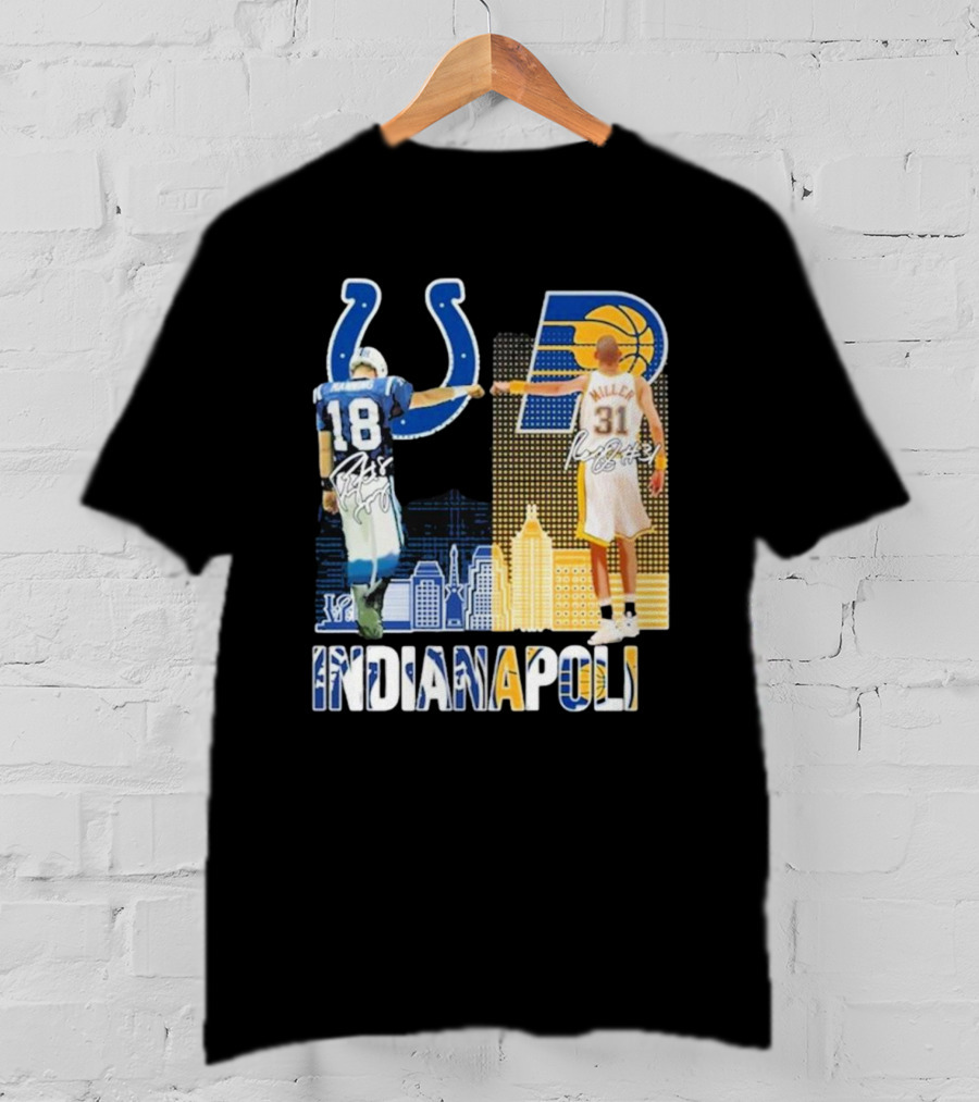 Indianapolis Colts Indiana Pacers Legends Fist Bump T-Shirt