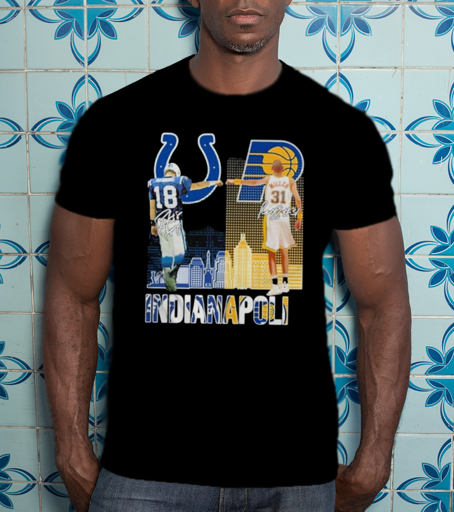 Indianapolis Colts Indiana Pacers Legends Fist Bump T-Shirt