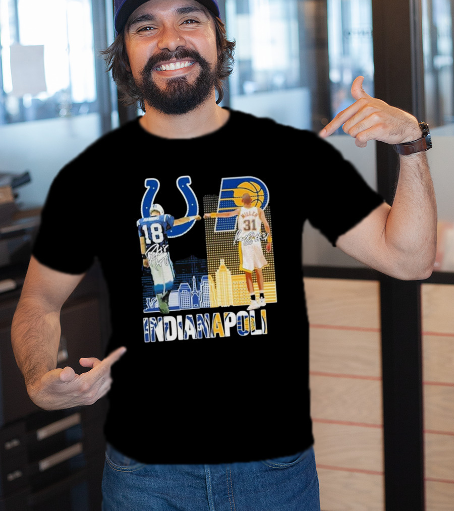 Indianapolis Colts Indiana Pacers Legends Fist Bump T-Shirt