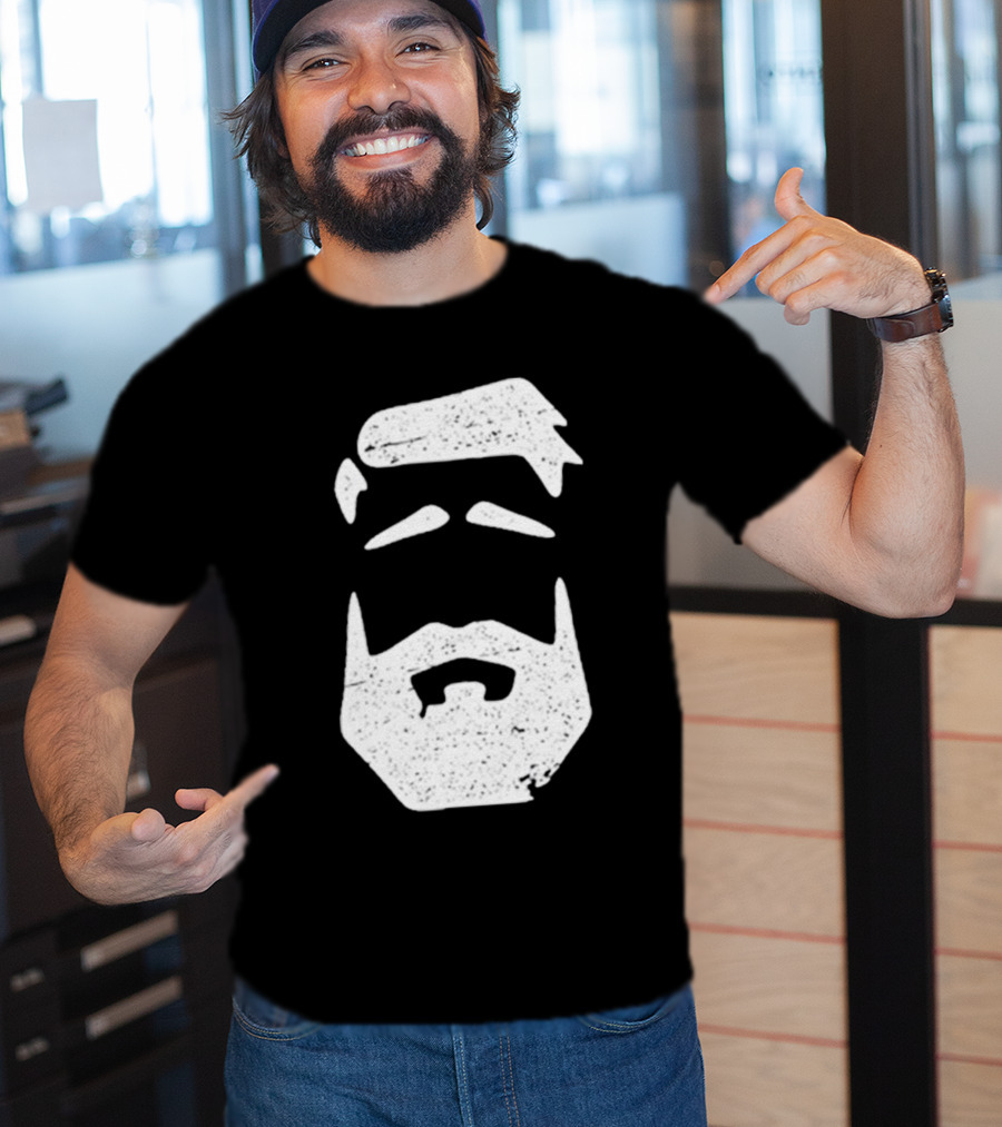 Better Man Beard Textured Face T-Shirt