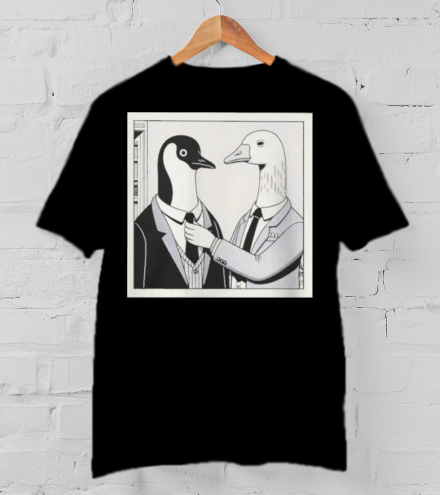 Gentlemen Duck And Penguin In Suits T-Shirt