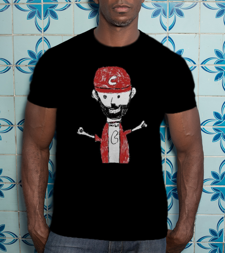 Liam Castellanos Cartoon Character With C Logo On Red Cap T-Shirt
