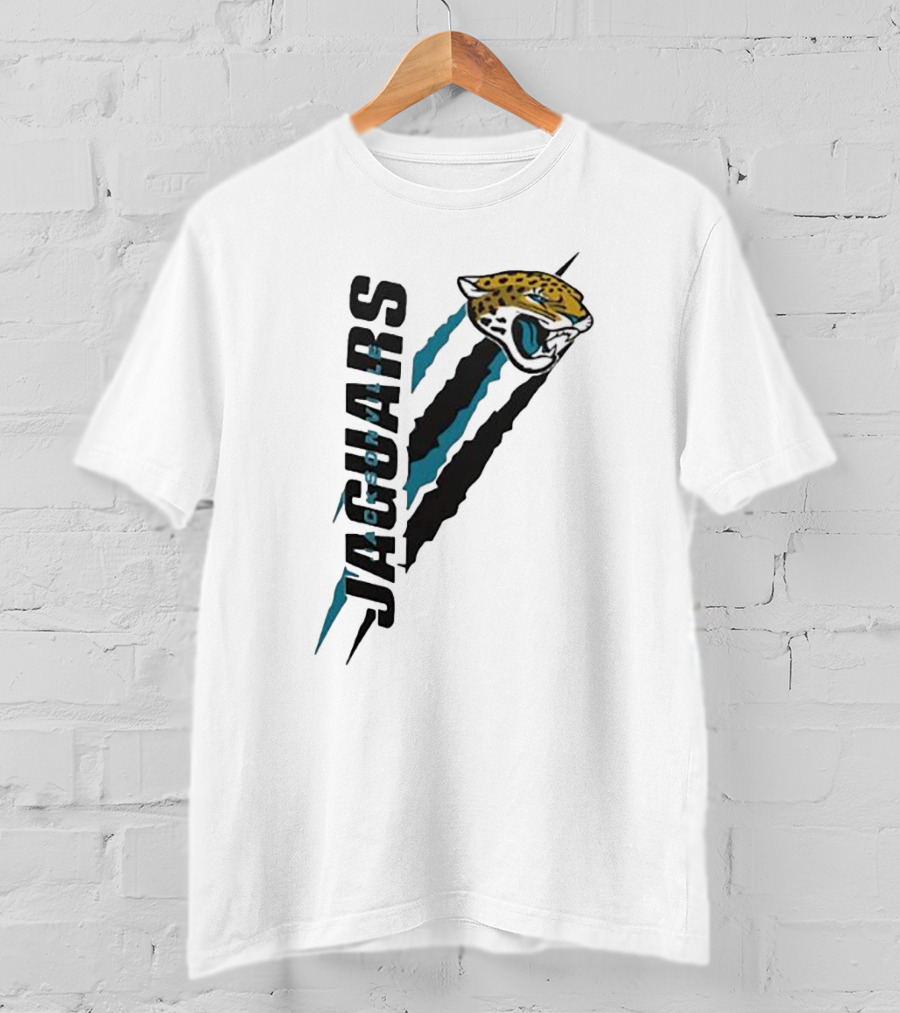 Jacksonville Jaguars Logo Scratch Claw Marks Starter Series T-Shirt