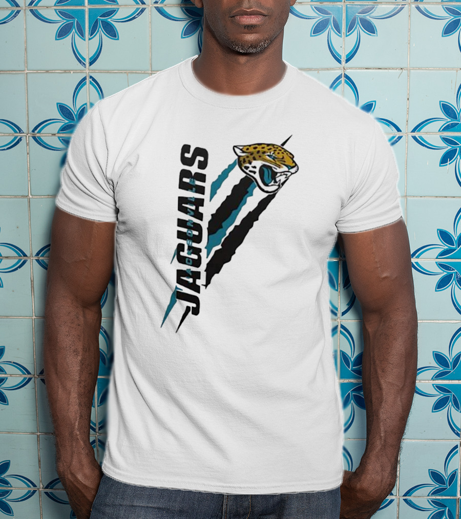 Jacksonville Jaguars Logo Scratch Claw Marks Starter Series T-Shirt
